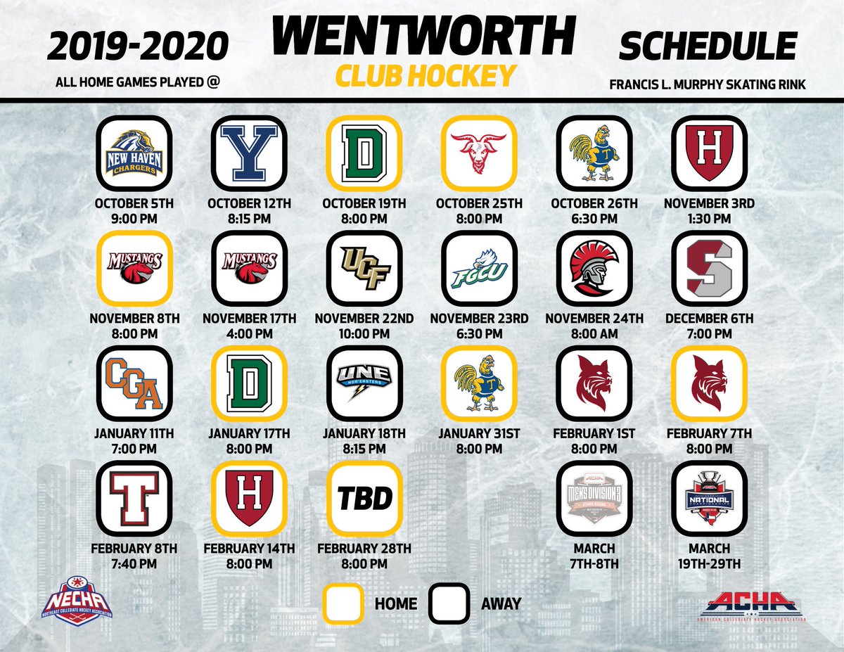 WITClubHockey's tweet photo. We are pleased to announce our game schedule for the 2019-2020 season! #rollleps https://t.co/OryflxkeHQ