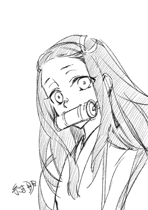 禰豆子らくがき 