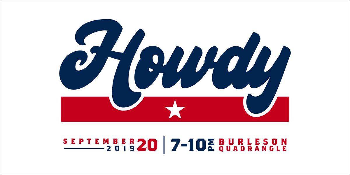 Howdy is <a href="/Baylor/">Baylor University</a>’s Texas-sized welcome back party. Join <a href="/BaylorPiPhi/">Baylor Pi Phi</a> on Burleson Quad at 7 PM, this Friday for line dancin’, lone star state inspired food, and a great time, y’all!