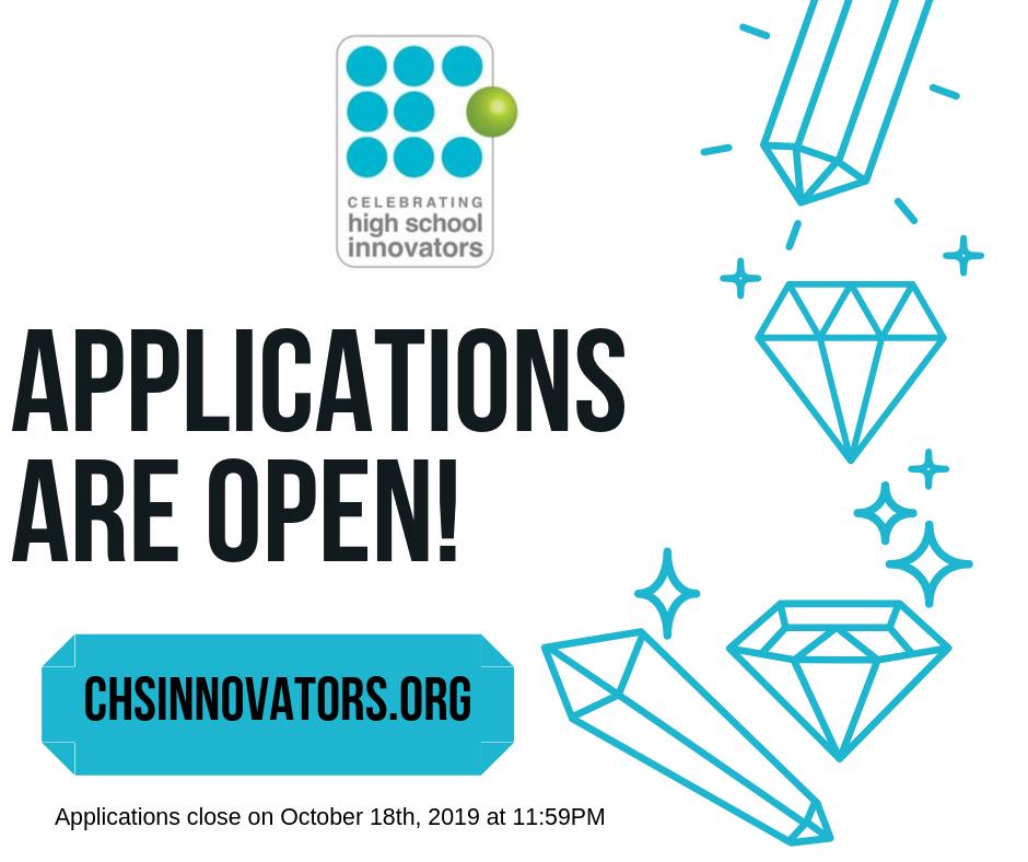 Are you a high school student doing something innovative and creative? Apply to CHSI today! chsinnovators.org #innovation #highschool #chsi #ILSTU #startup #business #idea #arts #stem #nutrition