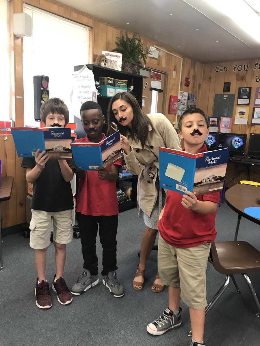 Today is the first day that third grade is determining main idea of a text and these super sleuths nailed it!! @HHSK8Knights