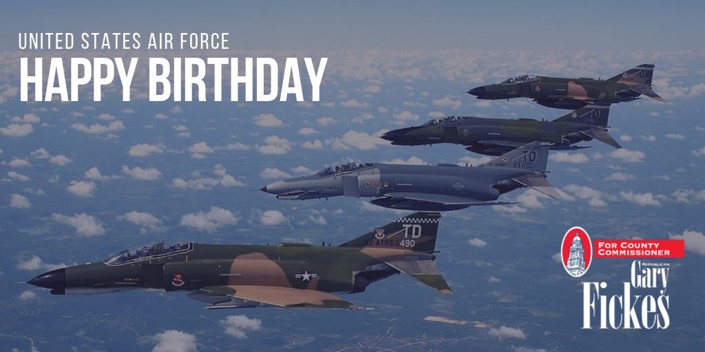 Commissioner Gary Fickes (@commgaryfickes) on Twitter photo Happy Birthday <a href="/usairforce/">U.S. Air Force</a> ! Thank you to all the airmen & airwomen for their service and sacrifice. Happy Birthday <a href="/usairforce/">U.S. Air Force</a> ! Thank you to all the airmen & airwomen for their service and sacrifice.