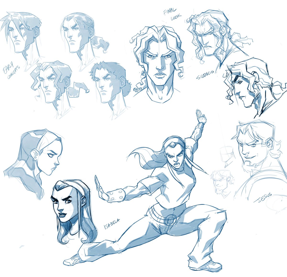 Here are some more random #doodles for #seismanos . I was playing around with expressions of #isabela #jesus and #silencio . <a href="/powerhouseanim/">Powerhouse Animation</a> <a href="/VIZMedia/">VIZ Media</a>