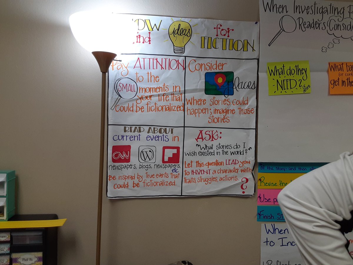 StefanieDGarcia's tweet photo. Look at these amazing #msuos #anchorChart collection. They use post its, sentence strips and pictures to help their kids! @Fossil_Hill @rebeccapanico #kellerliteracy @shereegfelan @KrisanneStewart https://t.co/JKxg5JyIXV