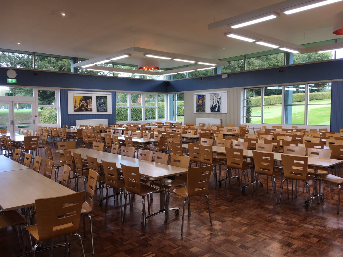 Mozzaderbyshire's tweet photo. Finishing touches to KH dining Hall. Wonderful art all thanks to the art department and hard work of some of the pupils on site! @bev_lusty @HolroydHowe @kitchen_kh @jonoshart @ShrewsEvents https://t.co/7ukNfVD5WL