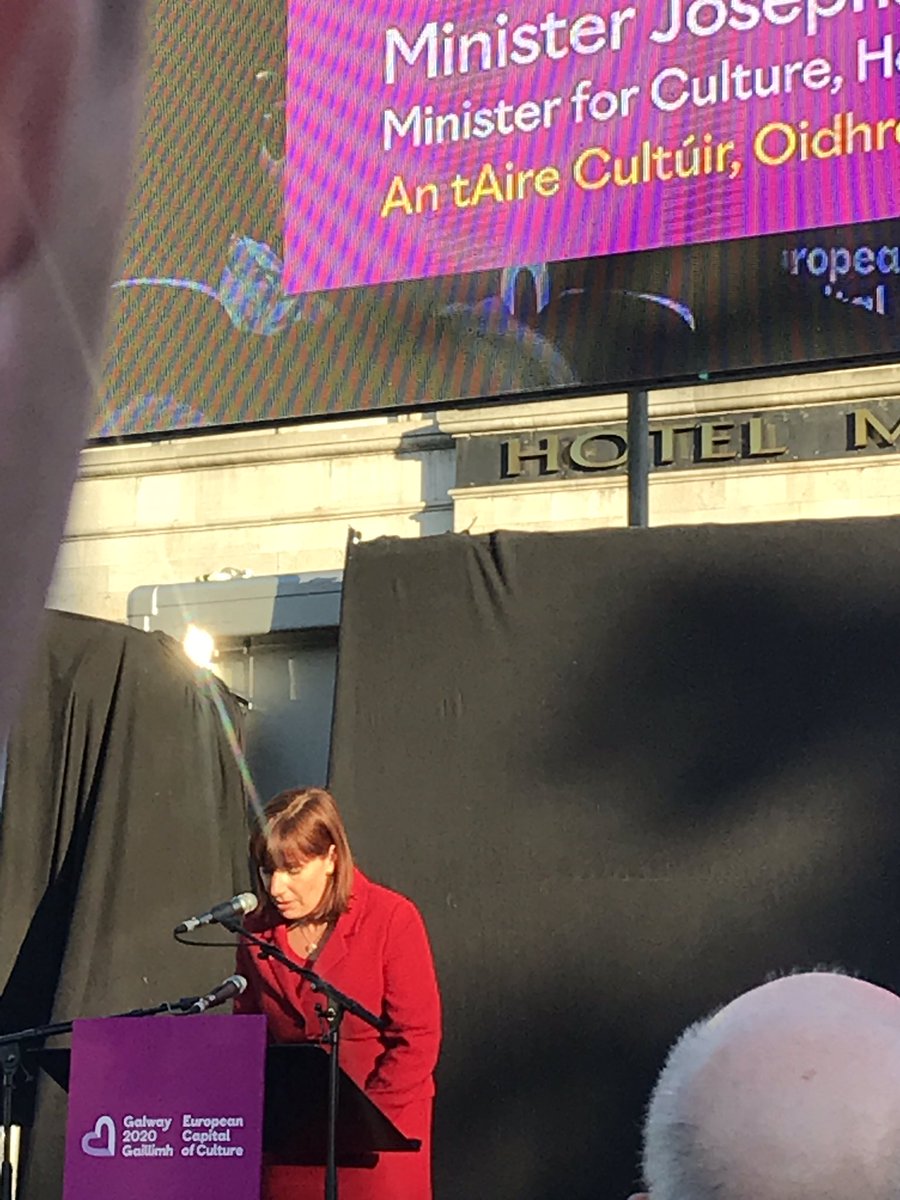 C_Loughnane's tweet image. ‘Shining a global spotlight on Galway’s vibrant cultural community’, Minister Joseph’s Madigan launching @galway2020 Programme #LettheMagicIn @DeptAHG