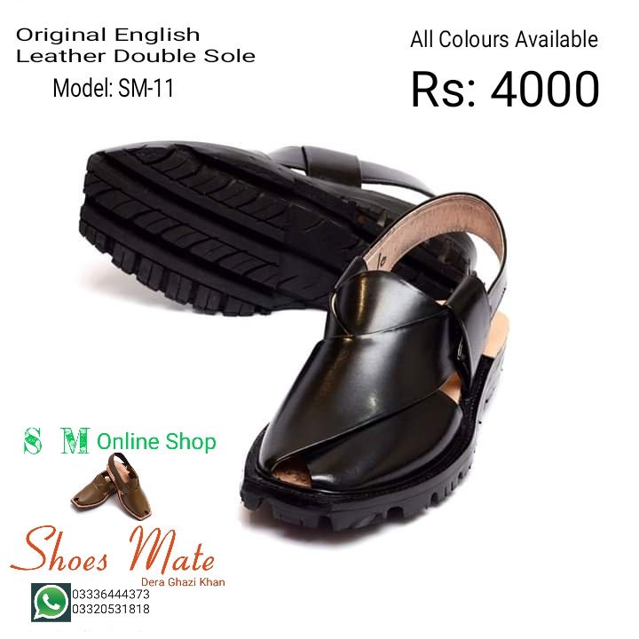 Balochi Chappal / Sandal – Chawat – Gents – Genuine Leather – Chatai Work –  Multi color – Soft Insole – Thick Tyre sole – M.Art 09 – Famous Nagra