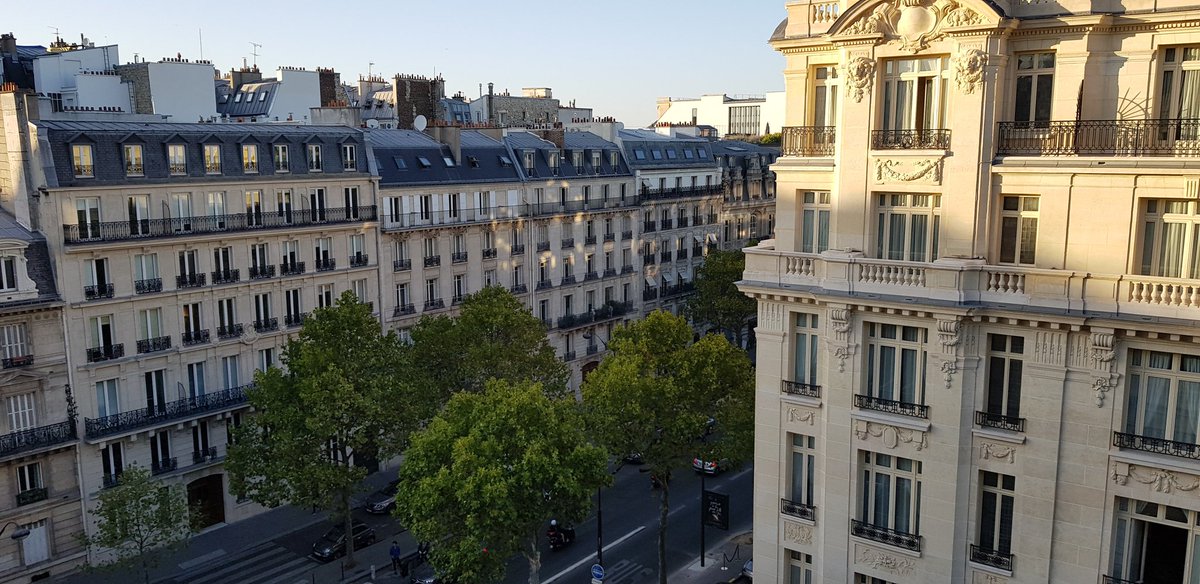 FormulaMoney's tweet photo. We have checked into the stunning Peninsula Paris ahead of tomorrow's #Disneyland Paris #FutureFeature The lobby looks like a high-end boutique and the rooms have an Art Deco style found on classic ocean liners. Check out that view from our balcony! https://t.co/bb8p3ZJN5C