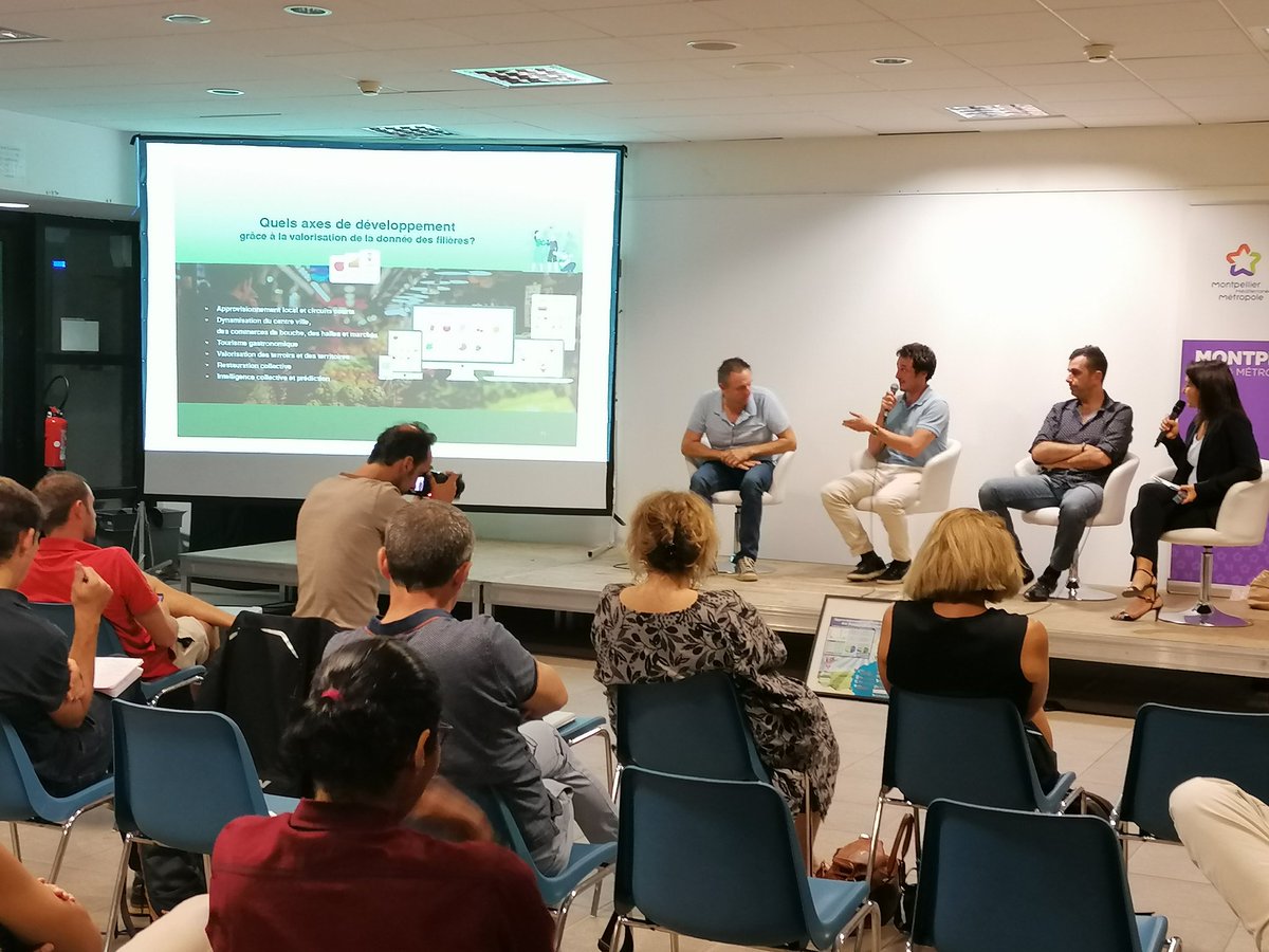 Intervention de <a href="/panjee/">panjee hortelano</a> : "Le #numérique permet de faire rencontrer l'offre des producteurs locaux et la demande. C'est ce que propose notre startup accompagnée par le @BIC_Montpellier". #agriculture #alimentation #TIC #MangerDemain