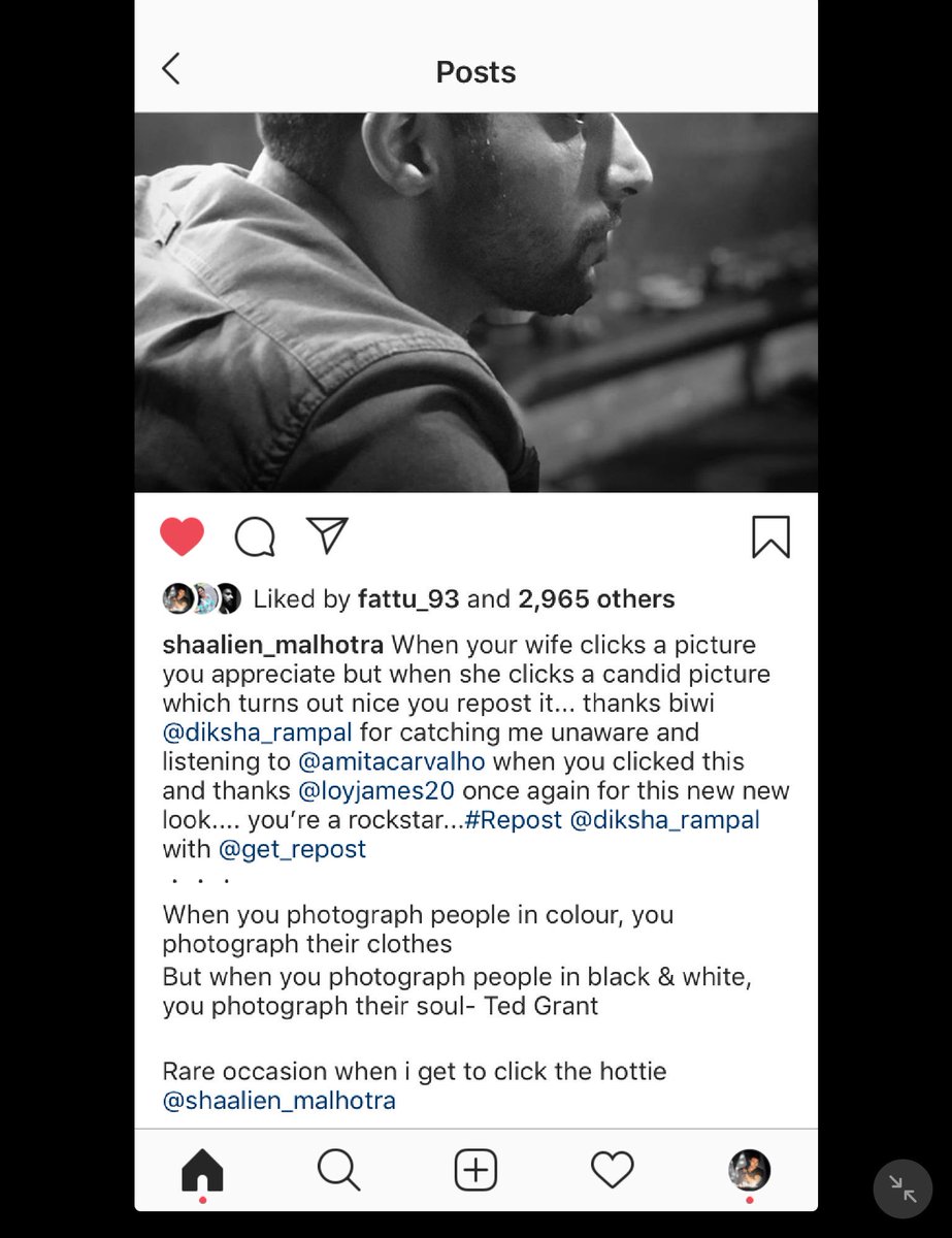 ShaleenM_FC's tweet photo. A picture perfect😍😍😍🔥
RepostBy @ShaleenMalhotra : "When your wife clicks a picture you appreciate but when she clicks a candid picture which turns out nice you repost it... thanks biwi #diksha_rampal for catching me unaware &amp;.............................
#WeWantArjunSeason2 https://t.co/mEUjRfJ52p