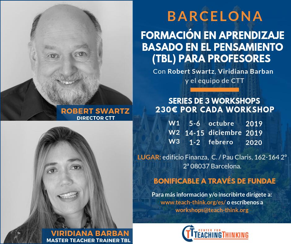 CTeachThink's tweet photo. ¡Aprende a enseñar a tus alumnos a pensar con la metodología #TBL! Aprovecha nuestro descuento del 10% e inscríbete ya a nuestra series de talleres #TBL en #Barcelona, y tendrás la oportunidad de certificarte como #ProfesorTBL.

+ información en: https://t.co/Q4K66Fqz51 https://t.co/8ds4xyQZh5
