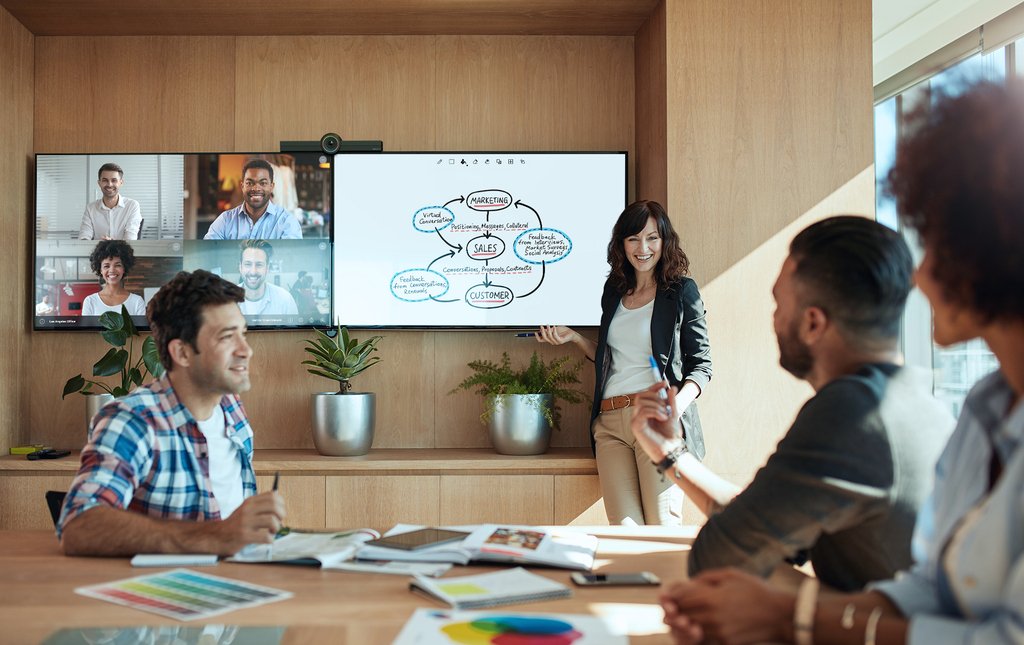 Connect HELLO 2 with two TVs at the same time so you can use two different features on two separate TVs such as #DigitalWhiteboarding and #VideoCalling.