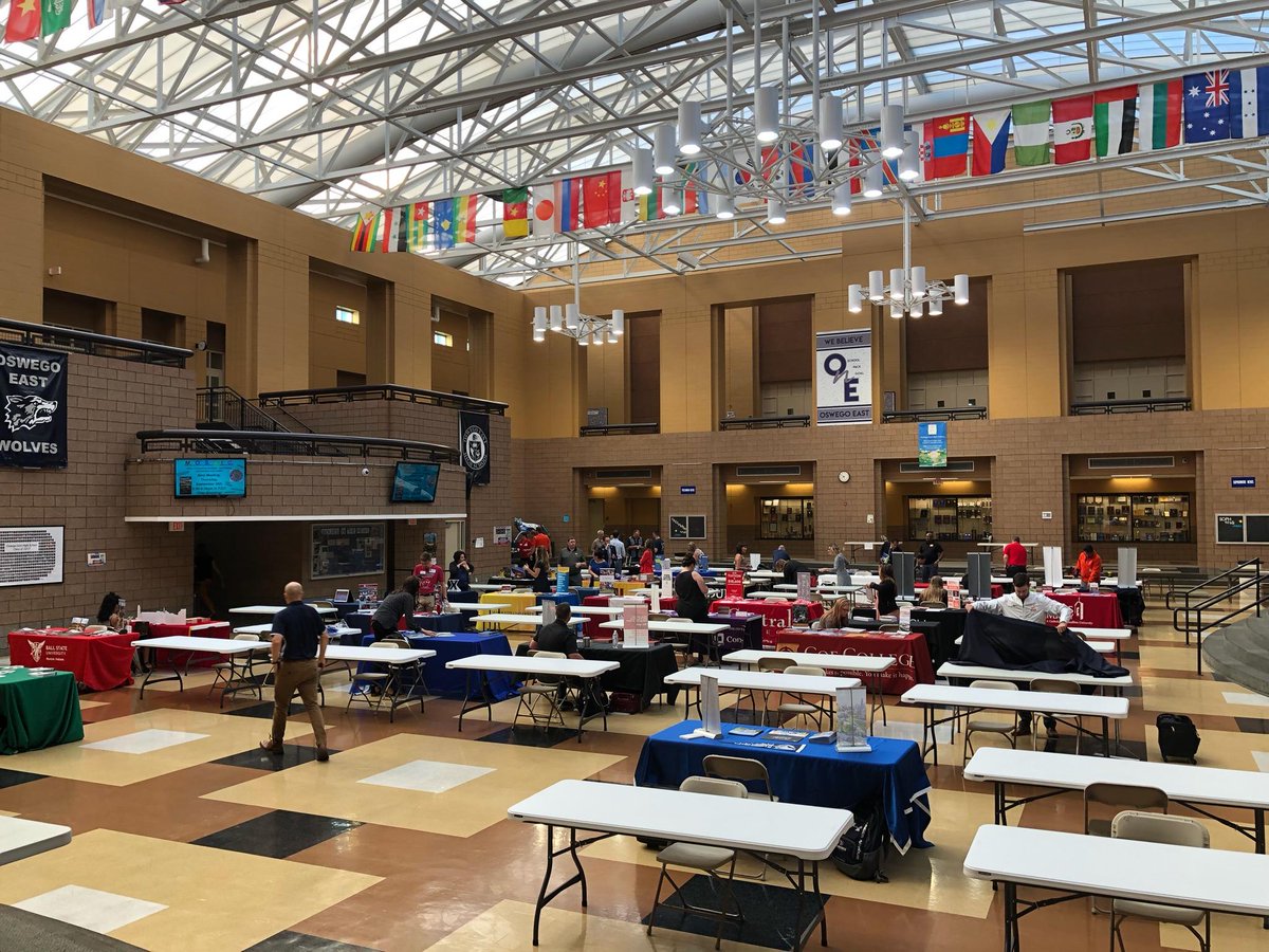 oehs308's tweet photo. A look at today's Senior College Fair! #OEHSWolves https://t.co/njQ6K8UQtL