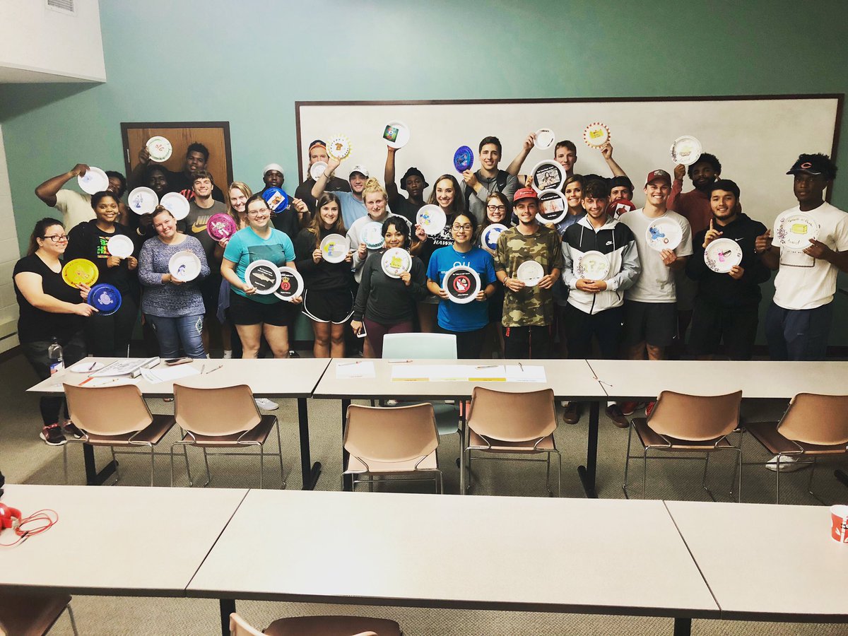 HawkQu's tweet photo. Last night was Residence Life Inservice!! After taking care of business we did some great recognition of the teams hard work with Paper Plate Awards! Also our August RAs of the Month: Congrats Blake Spreecher and Serena Mendiola https://t.co/o6ODnNeSUP