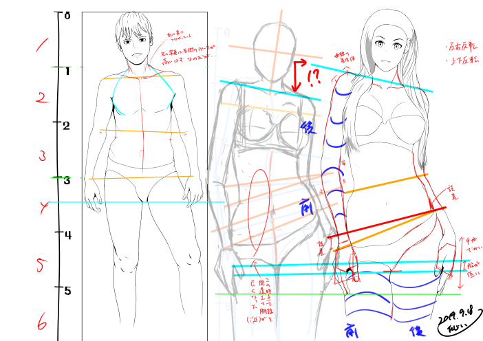 【課題】写真模写の確認
録画講義で他の方の添削を視聴しながら自分の課題を確認したときの板書です。
個人の主観だけだとなかなか気付けないところも多かろうとは思っていましたが、結構致命的な間違いも見逃していますね…
#イラスト練習 #パルミー 