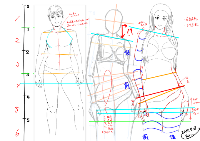 【課題】写真模写の確認
録画講義で他の方の添削を視聴しながら自分の課題を確認したときの板書です。
個人の主観だけだとなかなか気付けないところも多かろうとは思っていましたが、結構致命的な間違いも見逃していますね…
#イラスト練習 #パルミー 