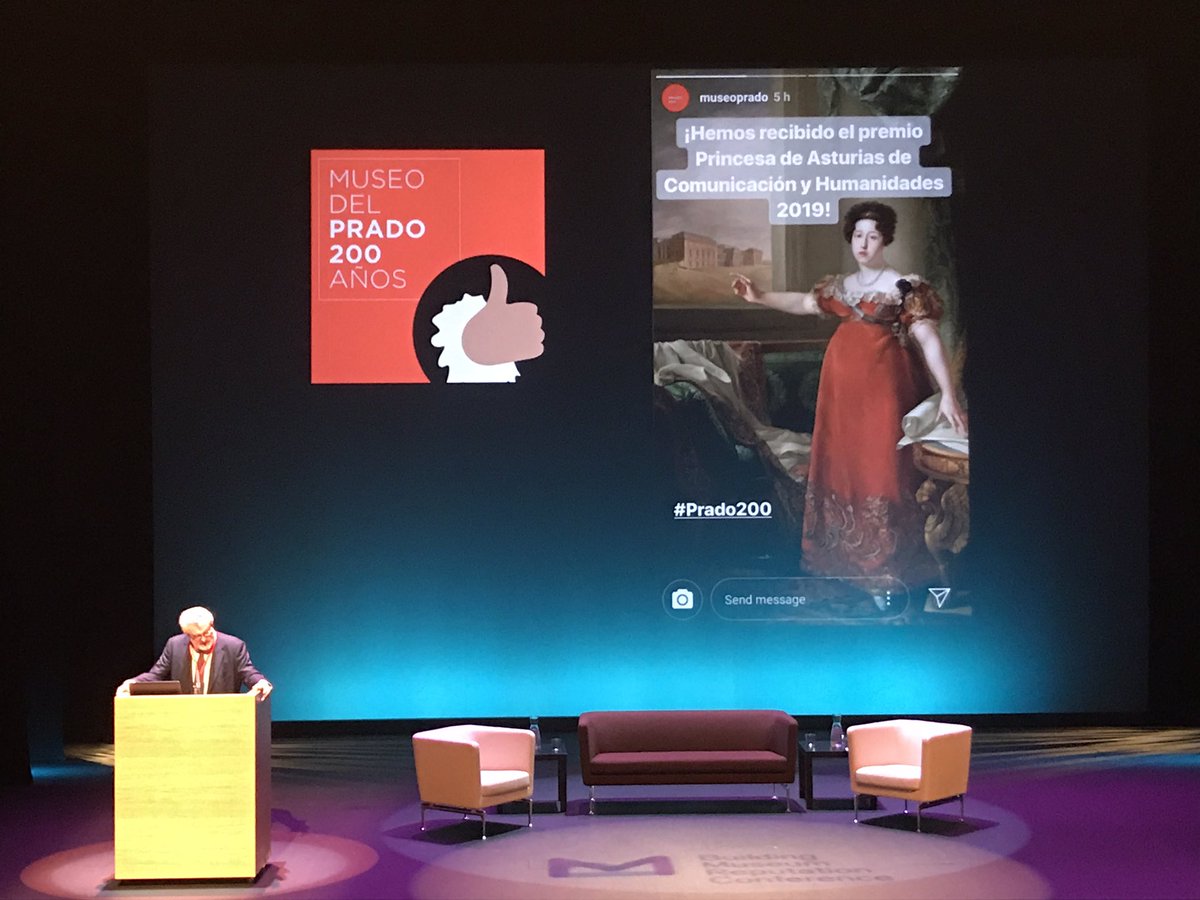 merc_unav's tweet photo. El director del @museodelprado, Miguel Falomir, cita tres fuentes y manifestaciones de la #repcorp del museo:
- Estudio de @CeesvanRiel (académico).
- Análisis de @TripAdvisorES (popular).
- premio #PrincesaDeAsturias

#BMR19 
#ReputaciónMuseos https://t.co/ieYhIj6TXd