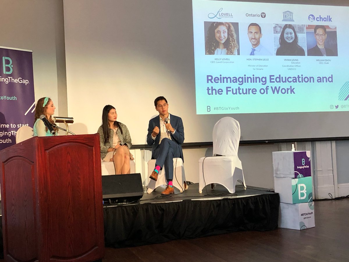Reimagining Education and the Future of Work Panel:

"I think we’re due for a skills revolution. ...every time a revolution happens, we see the workforce change."
—<a href="/WilliamWZ/">William Zhou</a>

#BTGtoYouth btglivestream.com