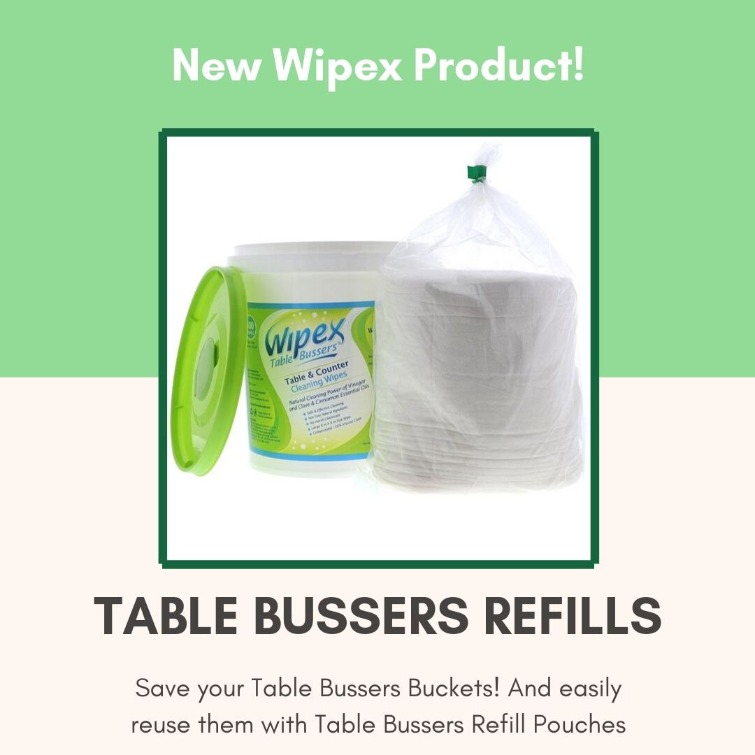 Wipex Table Bussers - Natural Surface Cleaner Wipes, Clove & Cinnamon