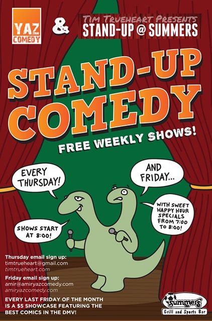 summers_bar's tweet photo. Thursday &amp; Friday #comedyarlington @summers #trueheart #yazcomedy https://t.co/HL9xMABcNf