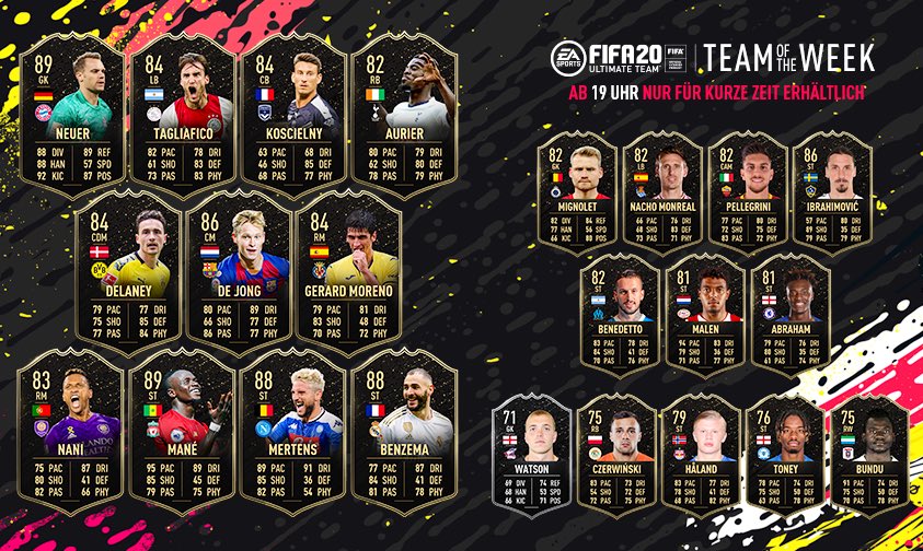 First ever TOTW in #FIFA20 👀👀

Like this tweet and you’ll pack an inform in your first pack.....