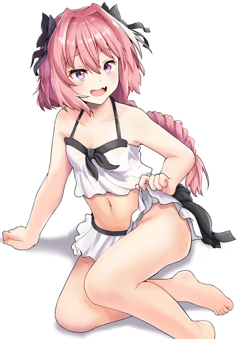 アストルフォ:"マスター! 見てごらん!" 
マスター         : ΣΣ(゜Д゜;)
#アストルフォ #FGO #男の娘 