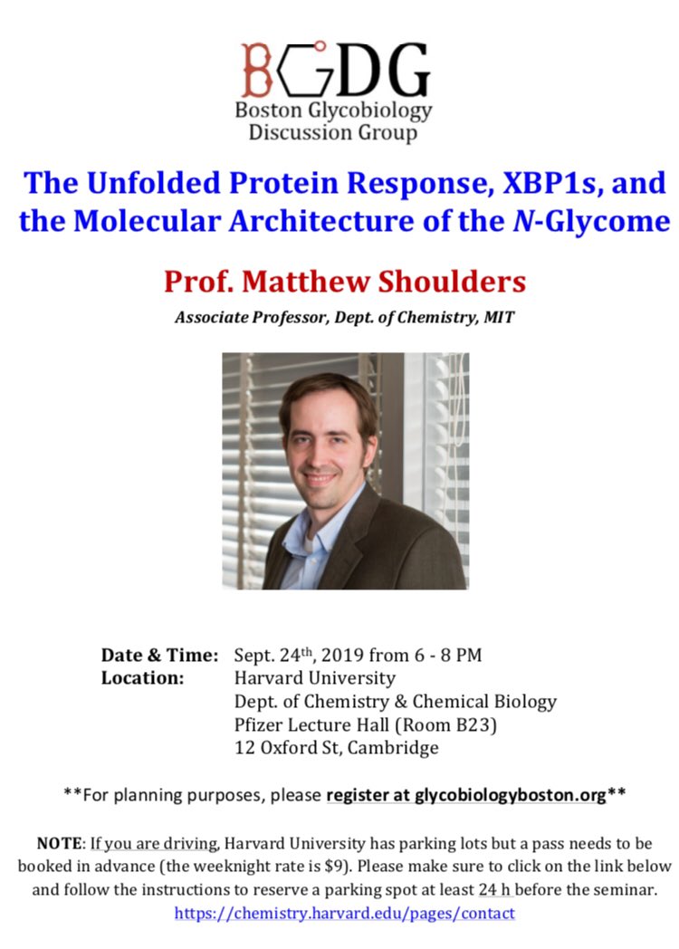 Our seminar series starts again next Tuesday with Matt Shoulders @ChemistryMIT. See you there!