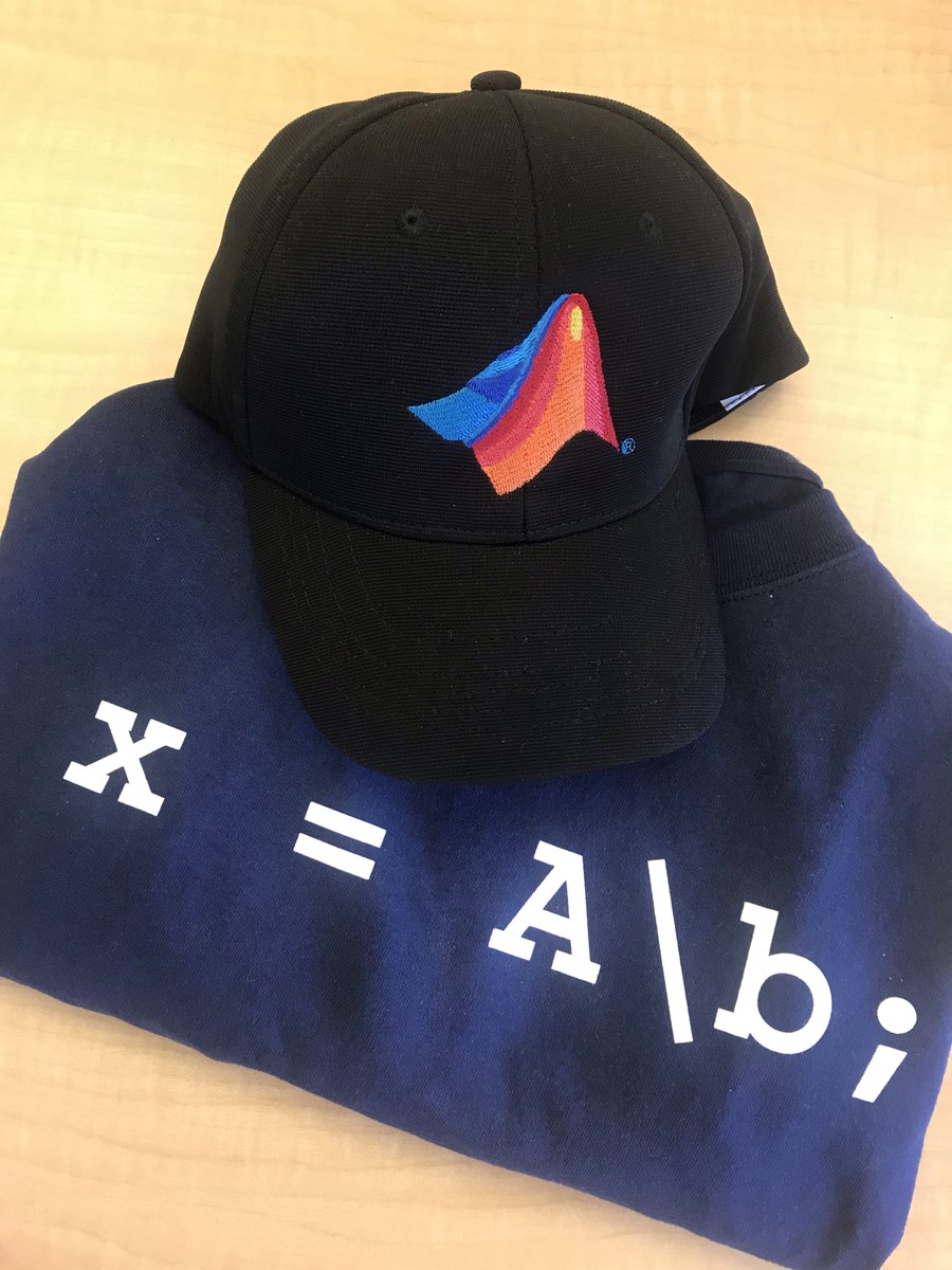 MATLAB's tweet photo. Do you ❤️ #MATLAB? RT to enter to win this hat and t-shirt! Winner announced 9/20 🎉 https://t.co/JowzXRvLEV