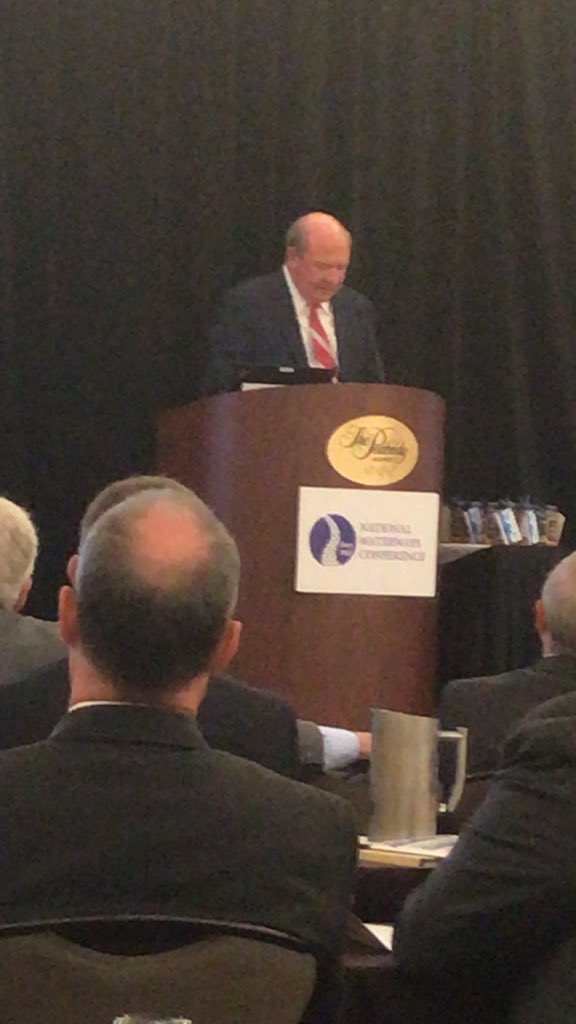 tworiversfb's tweet photo. Assistant Director of the Army for Civil Works RD James kicks off #NWC19 in Memphis. “Flood control helps navigation and navigation helps flood control “ https://t.co/F7gnEtUN58