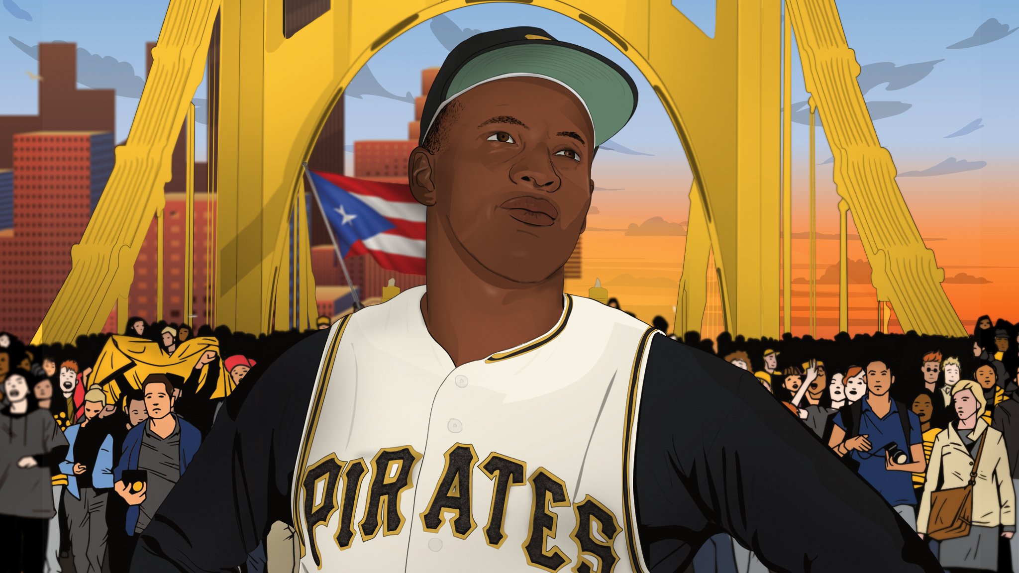 roberto clemente jersey drawing