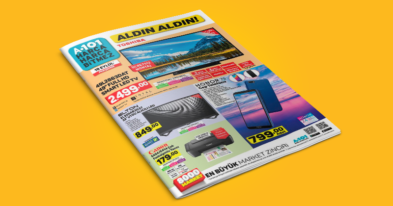 A101 19 - 25 Eylül 2019 Aldın Aldın Kampanya Broşürü!
bit.ly/2kSIxOn #ebroşür #broşür #a101