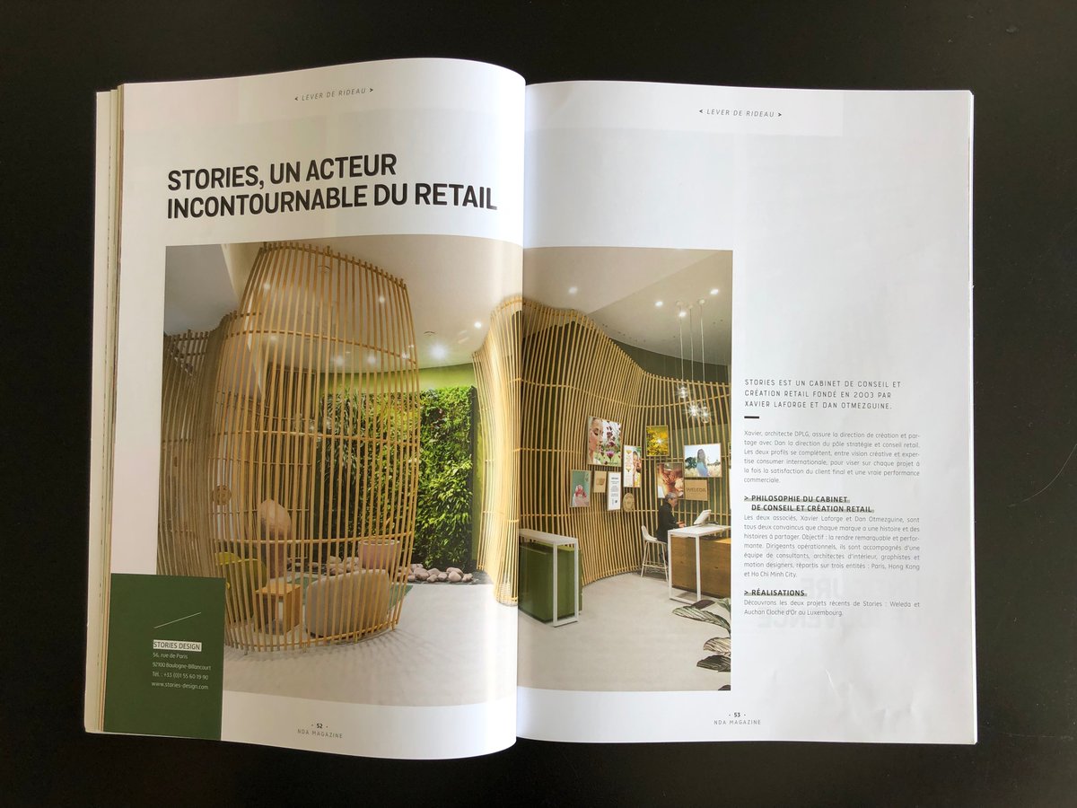STORIES_PARIS's tweet photo. Lever de rideau dans le n°38 de NDA ! 

Merci à Nathalie Lecuppre pour cette belle publication qui met en avant nos deux projets que sont le Flagship de Weleda et le Lifestore Auchan Cloche d'Or
#stories #Retail #flagshipstore #lifestore #auchan #weleda #nda #article https://t.co/WCiyhk4hmX