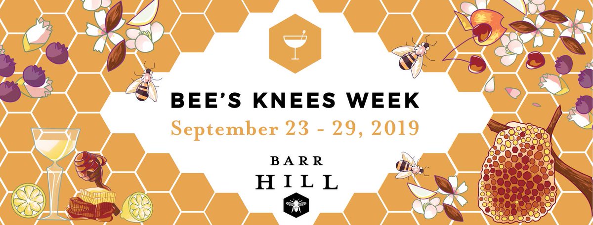 Le #BeesKneesWeek 2019, une semaine où les bars proposent un cocktail fait à base de gin Barr Hill + miel brut. Infos: bit.ly/2mo8eHb  
- Organisé par <a href="/CaledoniaSpirit/">Barr Hill Gin</a> + <a href="/GlouMtl/">Jack Jacob</a>  + <a href="/mieldanicet/">mielsdanicet</a>. Profitez d'un bon cocktail tout en soutenant la protection des abeilles !