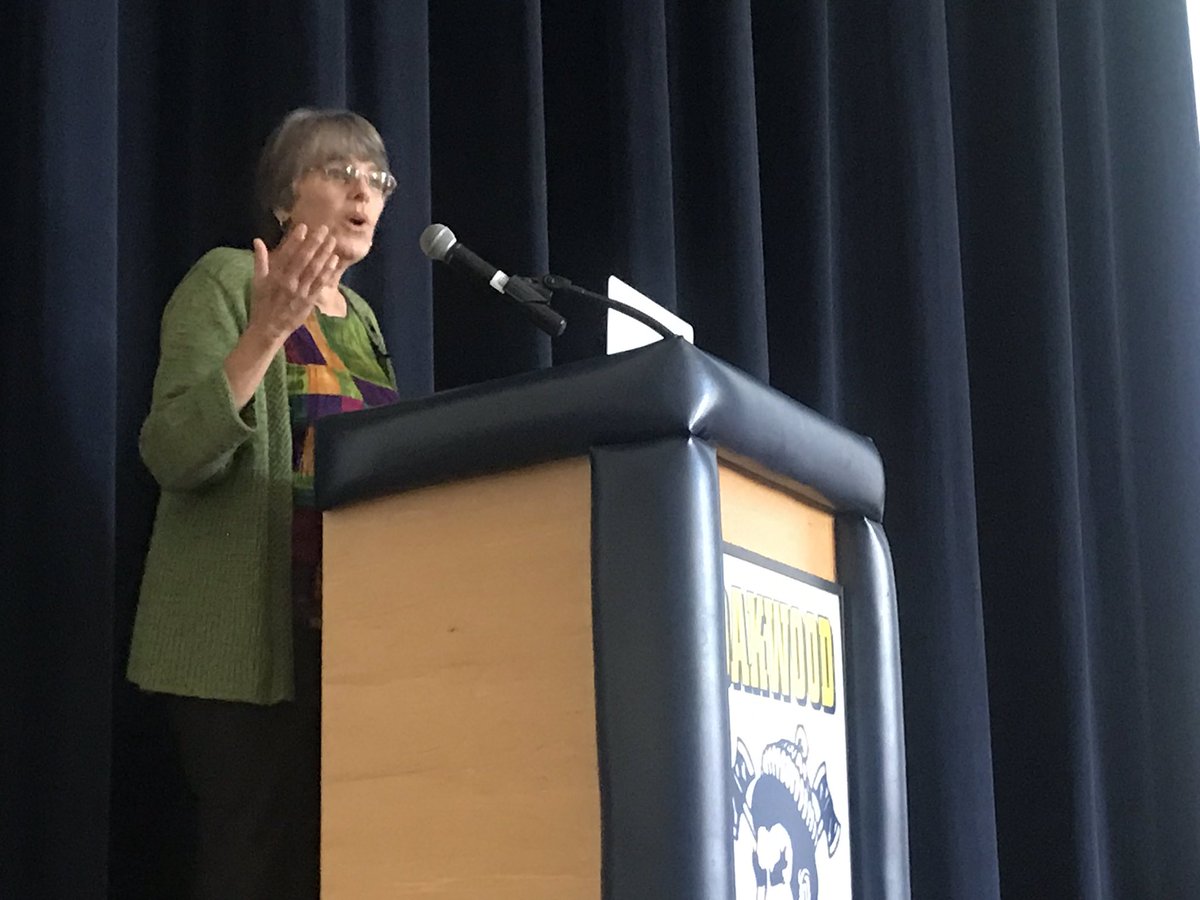 Oakwood_Schools's tweet photo. Students don’t “shed their constitutional rights to freedom of speech or expression at the schoolhouse gate.” Freedom of Speech activist Mary Beth Tinker visits  OHS. https://t.co/QkSPgVPBjX