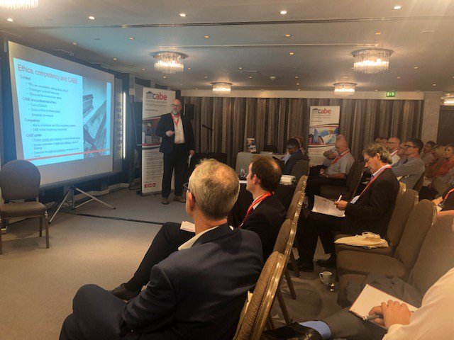 cbuilde's tweet photo. CABE's Technical Director, Richard Harral FCABE, is currently addressing Competencies and Ethics at buildeng Southern Conference.

#buildeng #cbuilde https://t.co/ckXsHqZMdh