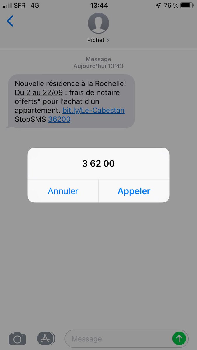 Arcturus_Jean's tweet photo. @GroupePichet merci d’arrêter de spammer des prospects avec des sms mal ciblés, non validés par opt-in, au mépris de GDPR. De plus, le stopSMS ne permet pas d’interrompre ce spamming. Bonnet d’âne !! https://t.co/cpf5OiejBW