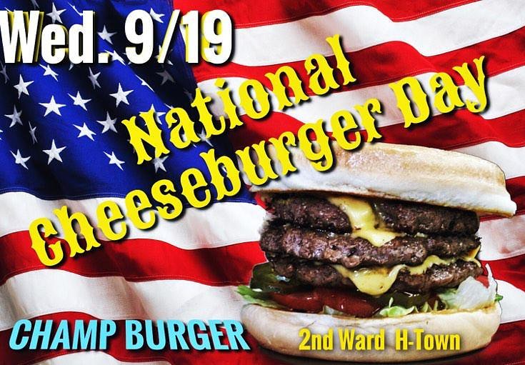 Celebrating.....#NationalCheeseburgerDay #yelphouston #WednesdayThoughts #houstonstrong #costofgoodstold #LetsGetAfterIt #alicecook