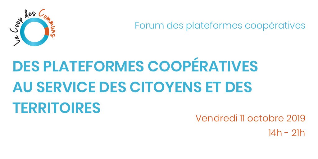 Venez participer au Forum des Plateformes Coopératives !
11 octobre, 14h30 - 21h, Bourse du travail, 29 boulevard du Temple, 75011 Paris.

Inscription : airtable.com/shruQ7lixXTClU…
Programme : coopdescommuns.org/fr/evenement-p…

Organisé en collaboration avec la ville de Paris