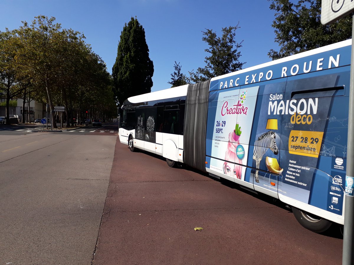 La ligne de bus T4 est aux couleurs de Creativa Rouen et Maison Déco ! 😊👍🚌

🧶 Creativa Rouen aura lieu du 26 au 29 septembre
🏠 Maison Déco aura lieu du 27 au 29 septembre

Production : <a href="/RouenExpo/">RouenExpoEvenements</a> 
#parcexporouen #bus #rouen #normandie #evenement