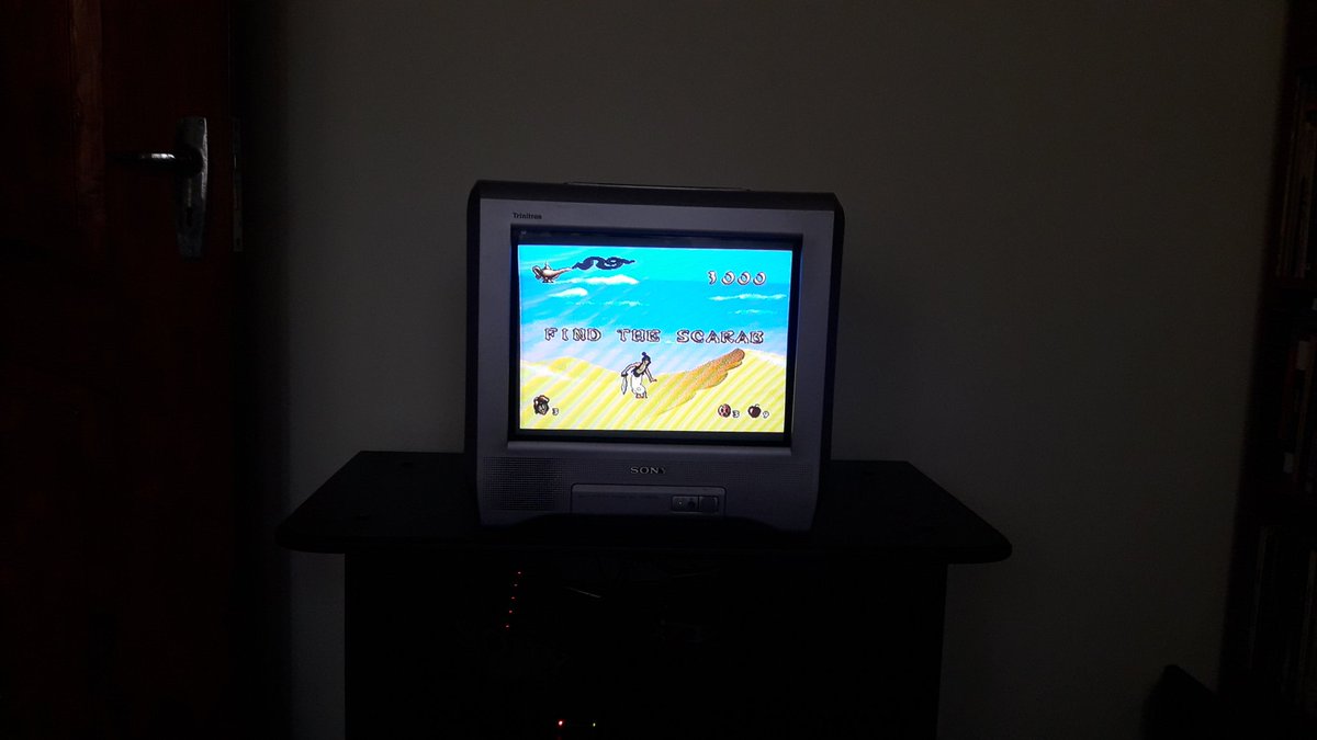 Ahh the wonderful world of CRT distortions. I noticed that the tv image was slanted. turns out its because the tv was facing north (Earths magnetic pull was screwing with it). I tried tweaking around in the service settings (yes I was careful) but there was no way to fix the tilt