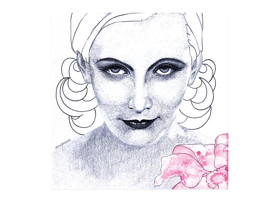 Happy Birthday GG
( Gorgeous Greta :^)
A #drawing I created long before I became an avid fan of #classicmovies.
<a href="/tcm/">TCM</a> is the ONLY channel I watch.
Growing up, my sons wondered if I saw them in black and white. Seriously. No, seriously. :-j