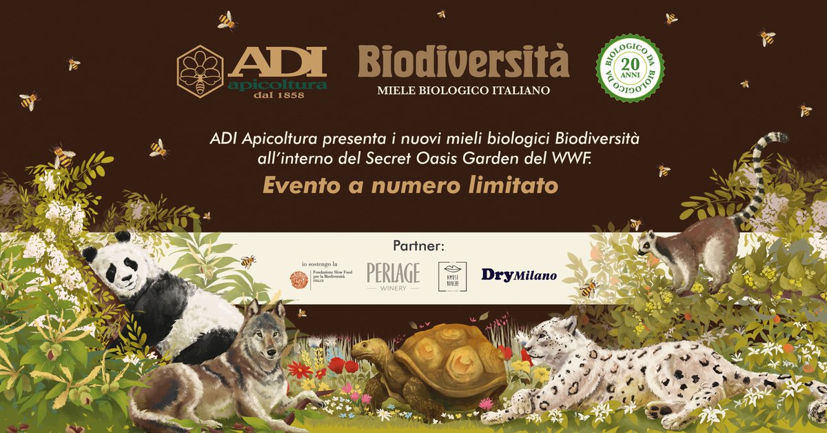 "Biodiversità" è la nostra nuova linea di mieli biologici, il riassunto concreto di cento anni di #apicoltura rispettosa dell'ecosistema. 

La presenteremo ufficialmente domani, al Secret Oasis Garden #WWF di Milano in via Tommaso da Cazzaniga alle 18!
#mielebio
#biodiversità