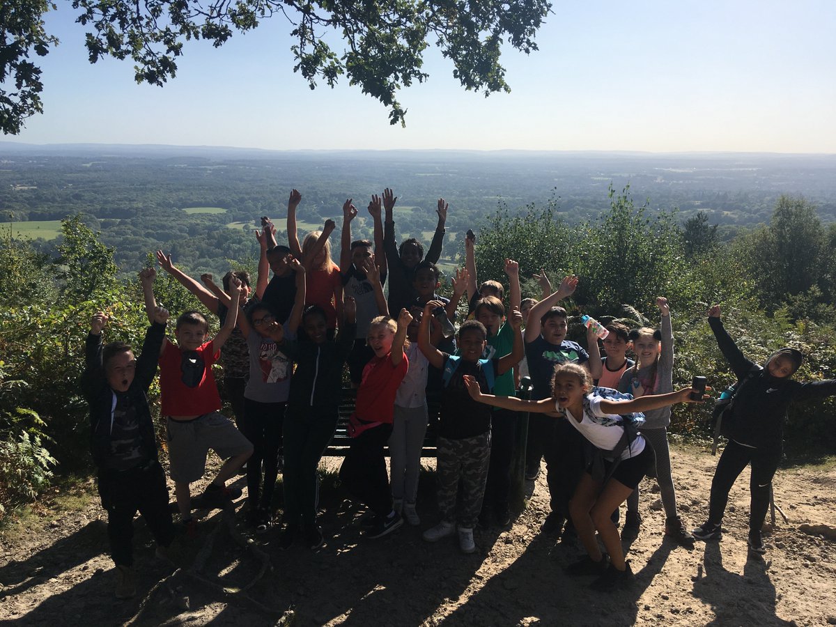 GabrielsSchool's tweet photo. It was a long way up but they finally made it to the top of Pitch Hill #verylongwalk #tired https://t.co/ofa74wnDaq