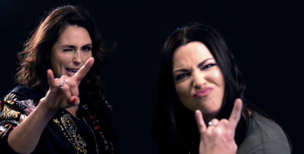 evanescence's tweet photo. #WomanCrushWednesday we couldn’t be more thrilled to hit the road this April 2020 with @wtofficial! This is our first ever co-headline tour together. 🤘
Pre-sale is happening now with code: WTEV20 
Tickets: https://t.co/f8HnuGea1m https://t.co/D6IKn4j5Cc