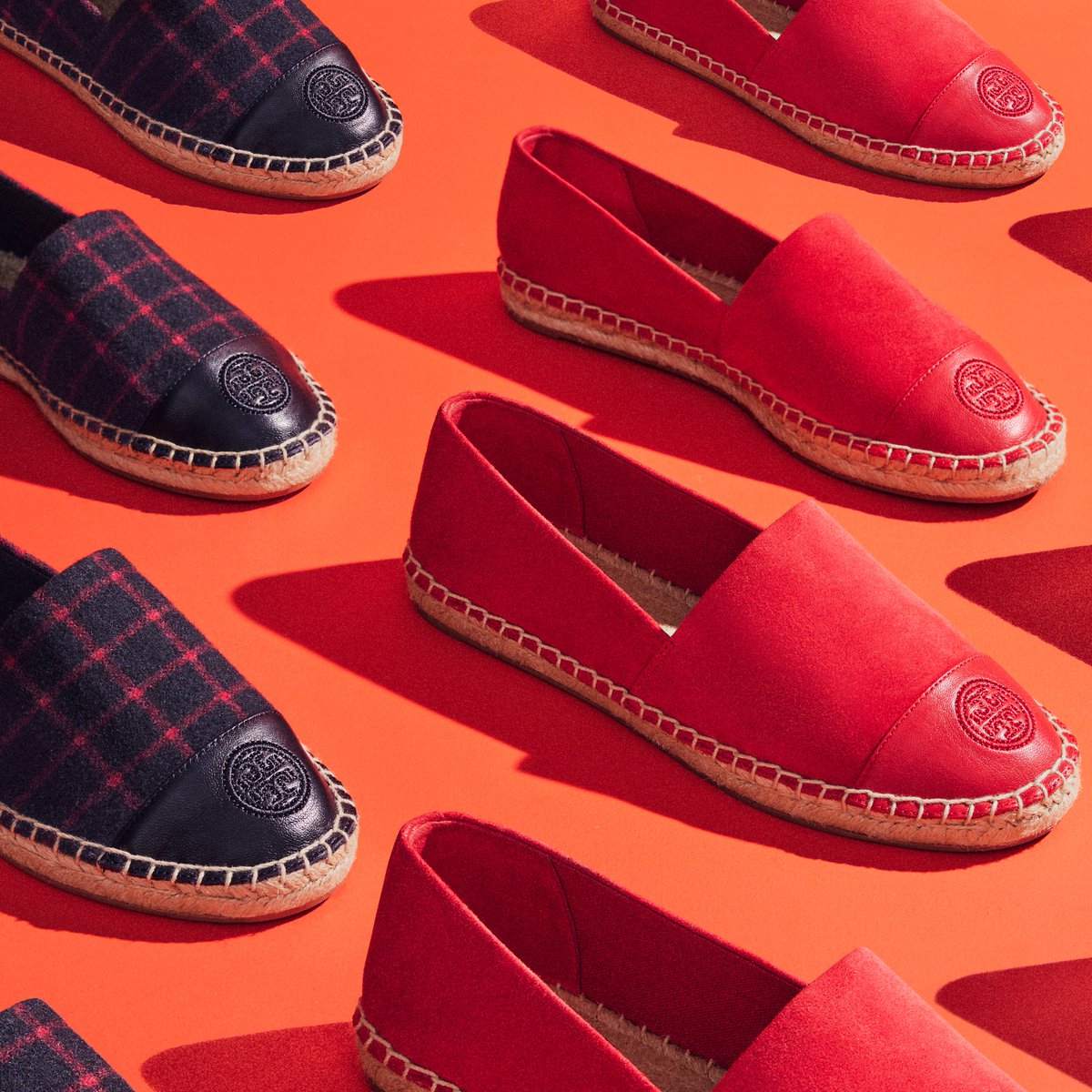 tory burch red espadrille