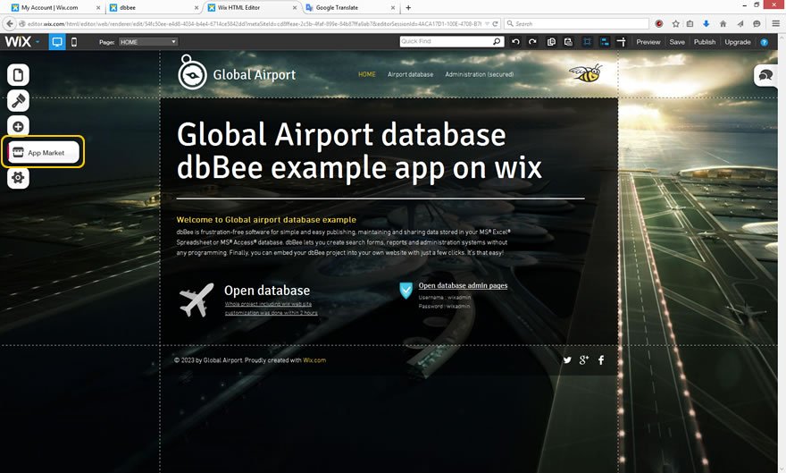 databaseBee's tweet photo. Article - Linking your #dbBee project and a web site made with #Wix https://t.co/w0rrM021J1 https://t.co/Dd1HR4O09f