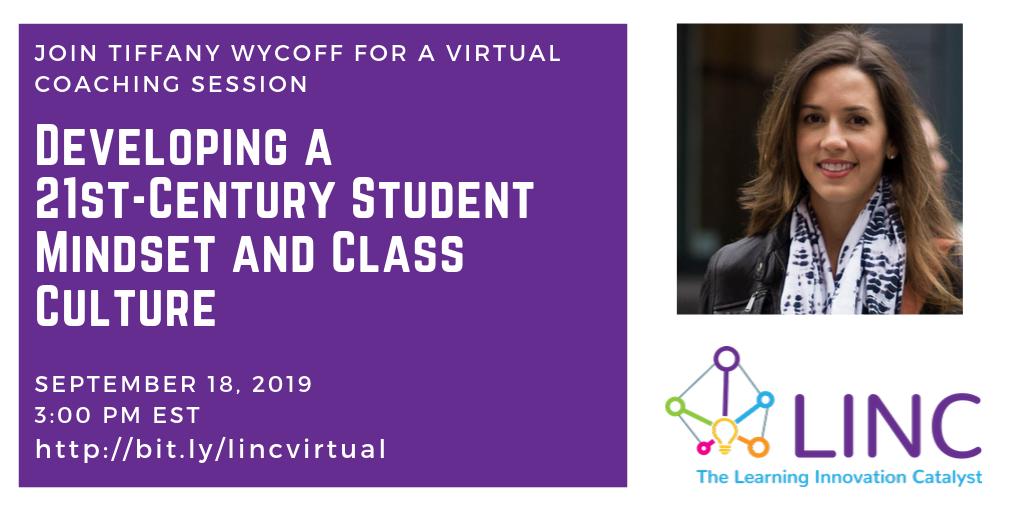 LINC_PD's tweet image. LIVE Virtual Coaching Session with @TeachOnTheEdge TODAY at 3 pm est. Developing a #21stcentury Student #Mindset and Class #Culture #BLinAction Register here bit.ly/lincvirtual #BLinAction
