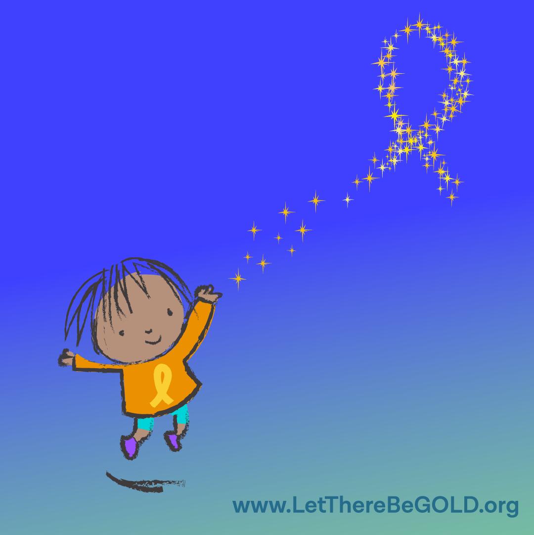 PrimeComms's tweet photo. Gold is in the air for National #ChildhoodCancerAwareness Month! How are you spreading the word about #LetThereBeGold? ✨ https://t.co/OQ9JVKWnby