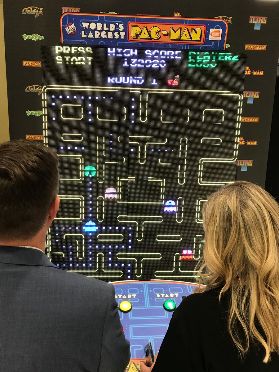 PollardBanknote's tweet photo. The PAC-MAN®ghosts are life size at booth number 326! Visit us at #NASPL2019 for some larger than life gaming. #ThisIsWinning @NASPL_HQ https://t.co/VWPcejUCk2