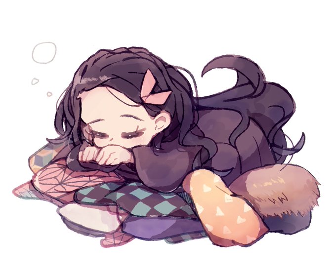 /sdk.さんがTwitterに投稿した竈門禰豆子(鬼滅の刃)のイラスト。